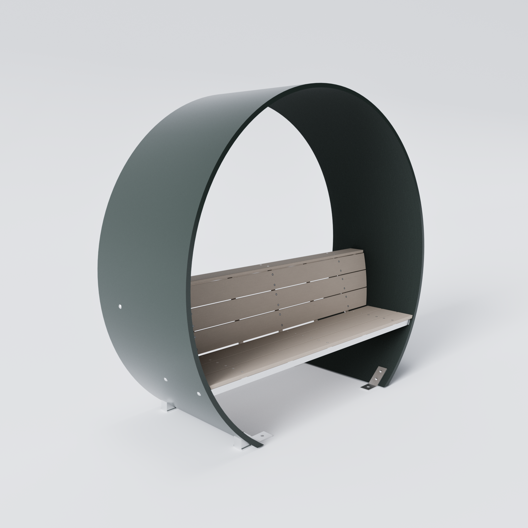 Covered Wind Turbine Blade Bench Jasper