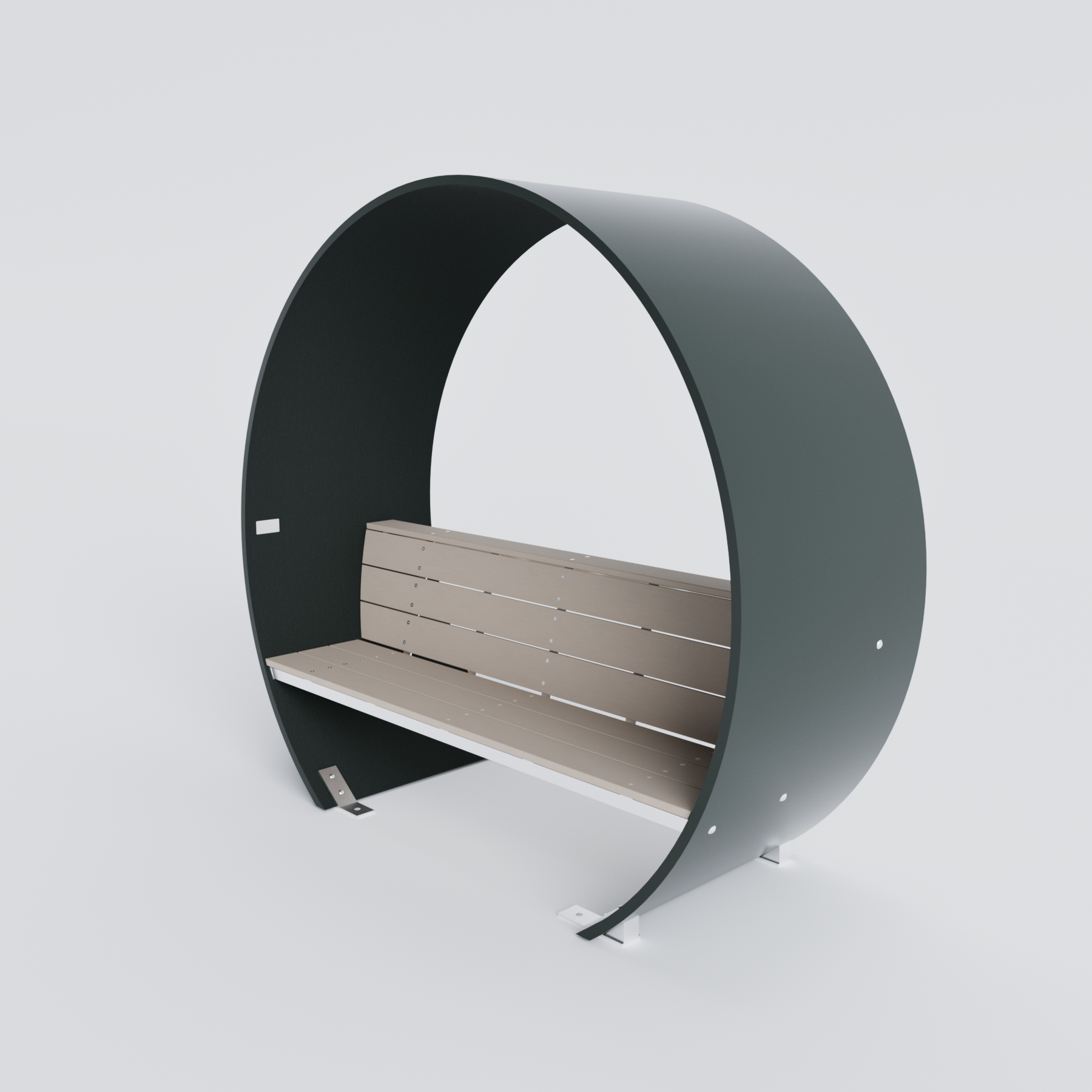 Covered Wind Turbine Blade Bench Jasper