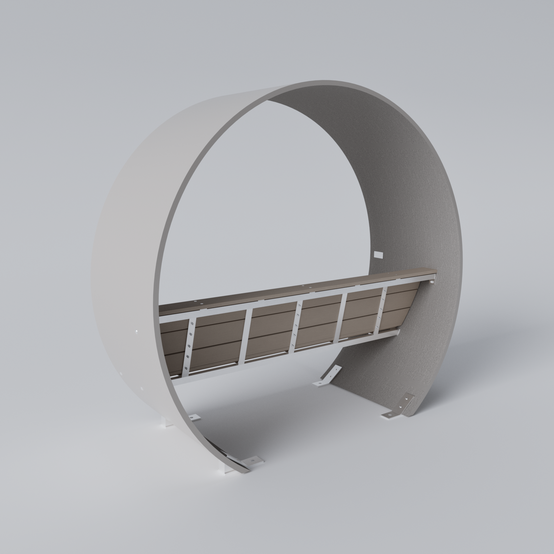 Covered Wind Turbine Blade Bench Skyline Steel