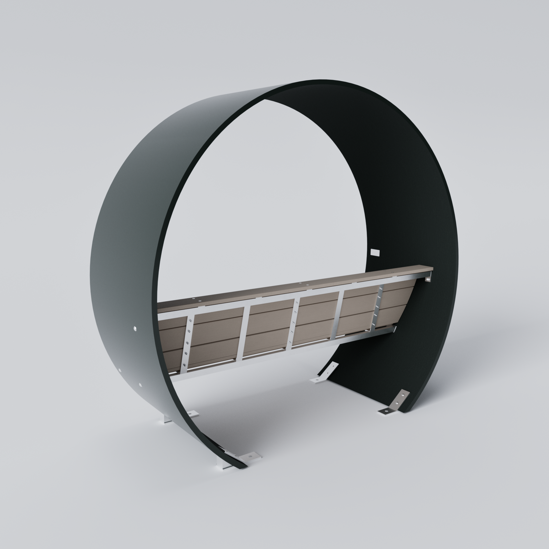 Covered Wind Turbine Blade Bench Jasper