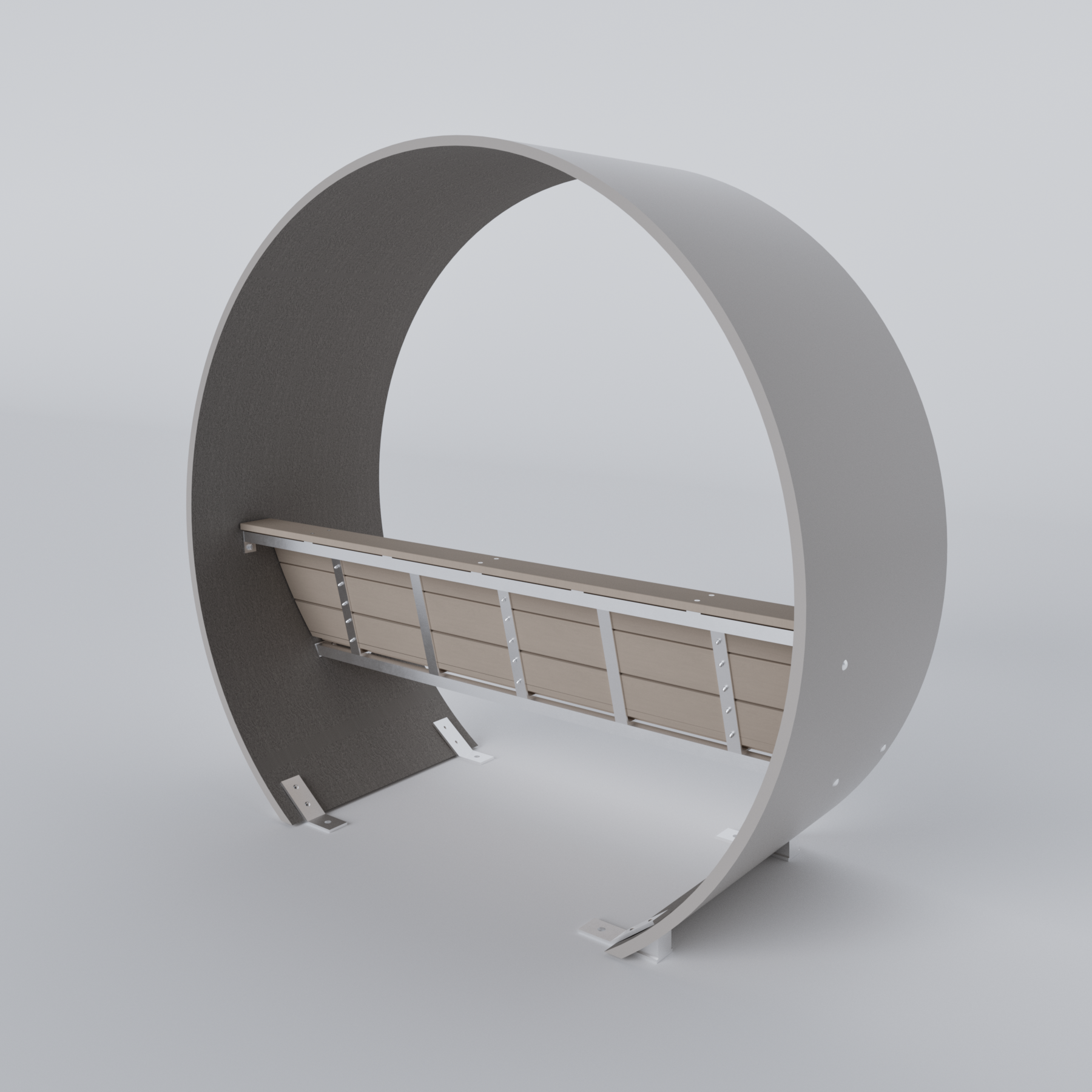 Covered Wind Turbine Blade Bench Skyline Steel
