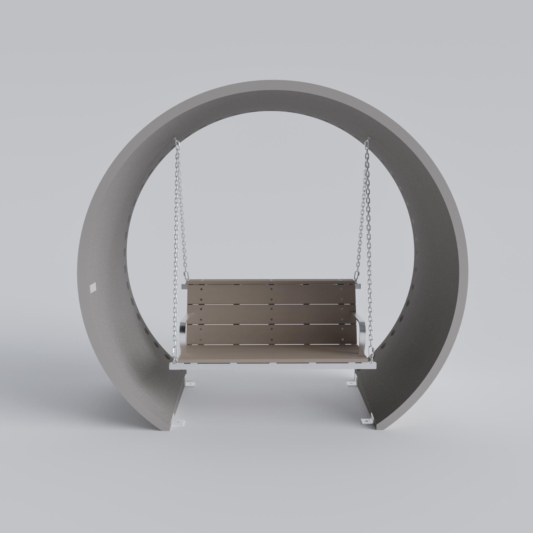 Wind Turbine Blade Covered Bench Swing Skyline Steel