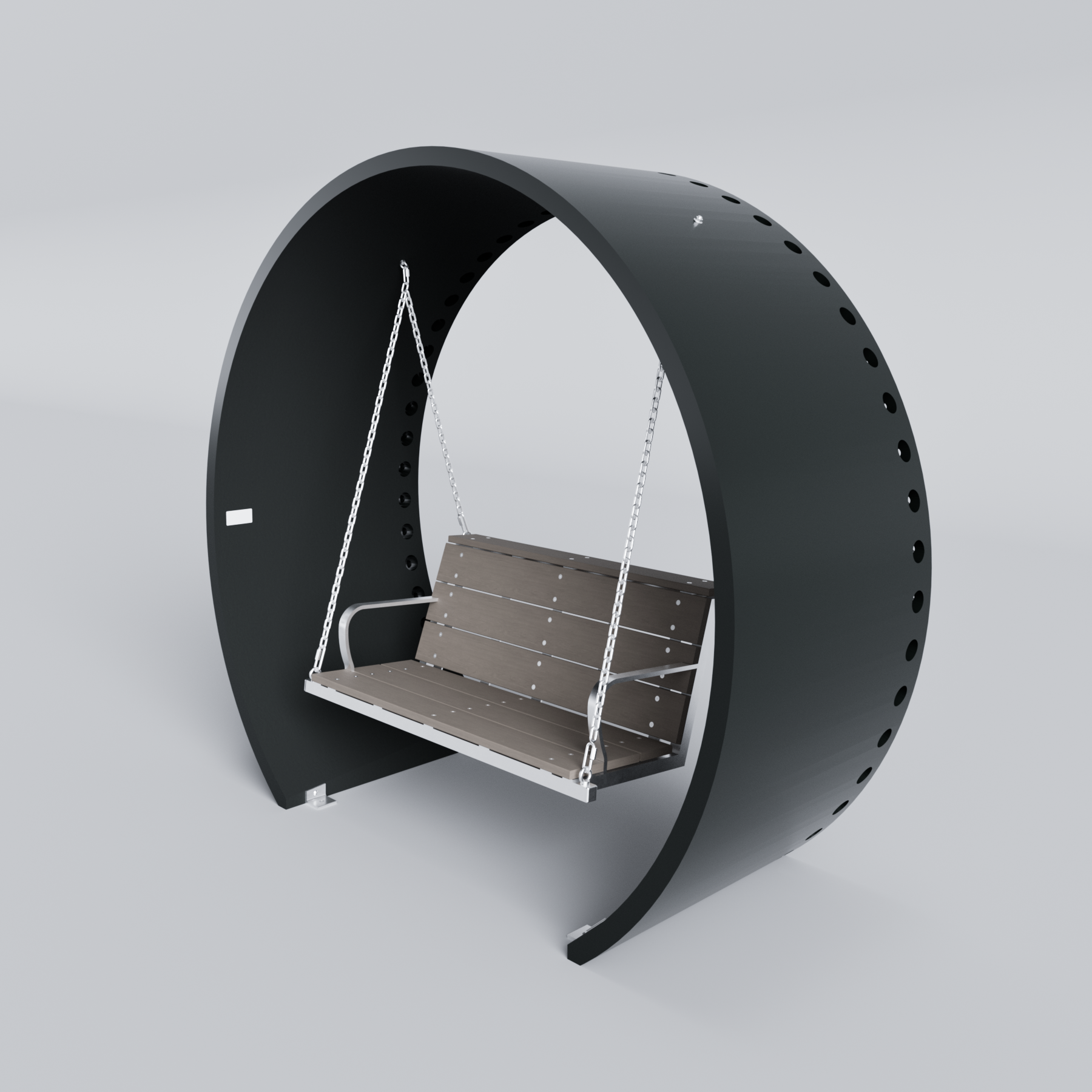 Wind Turbine Blade Covered Bench Swing Jasper