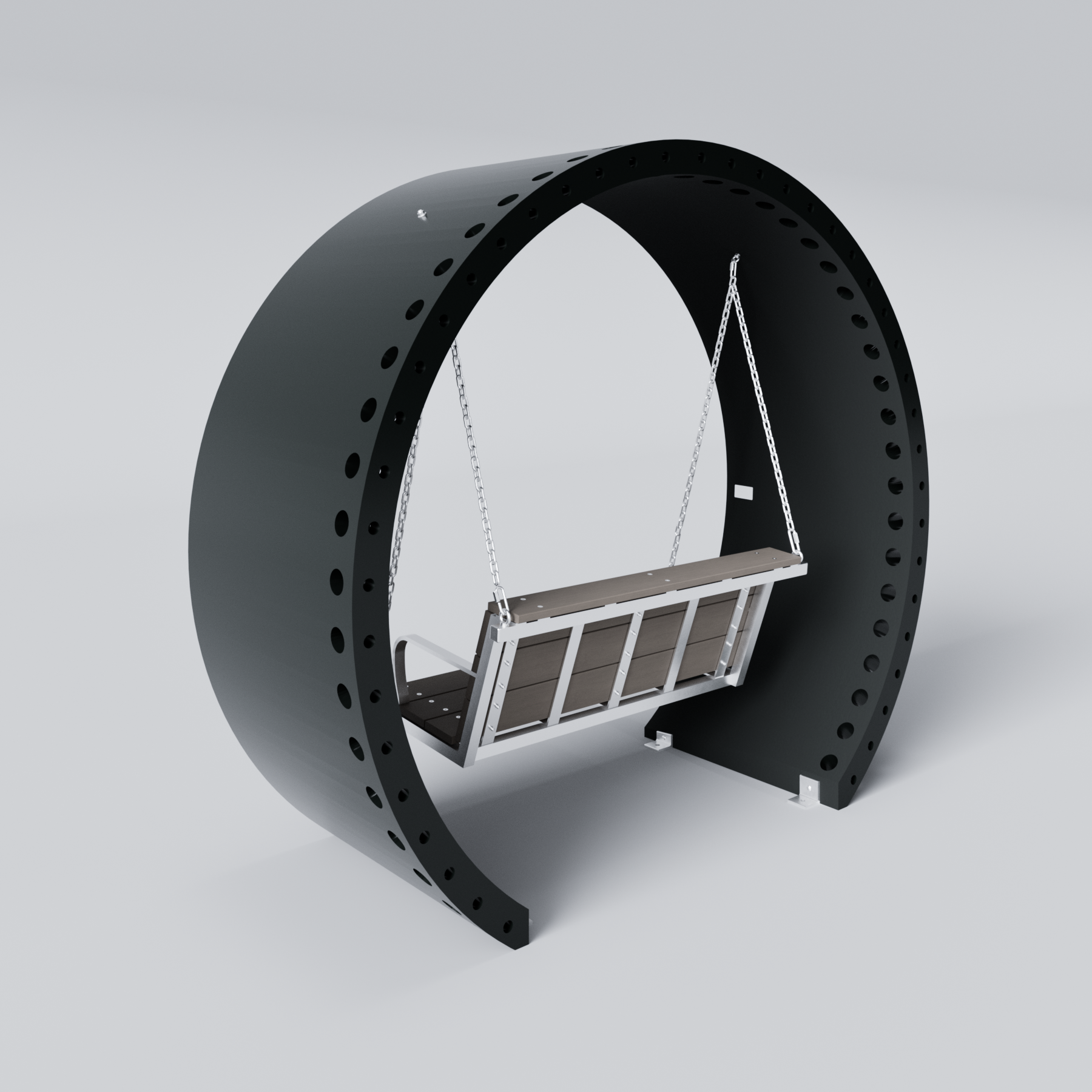 Wind Turbine Blade Covered Bench Swing Jasper