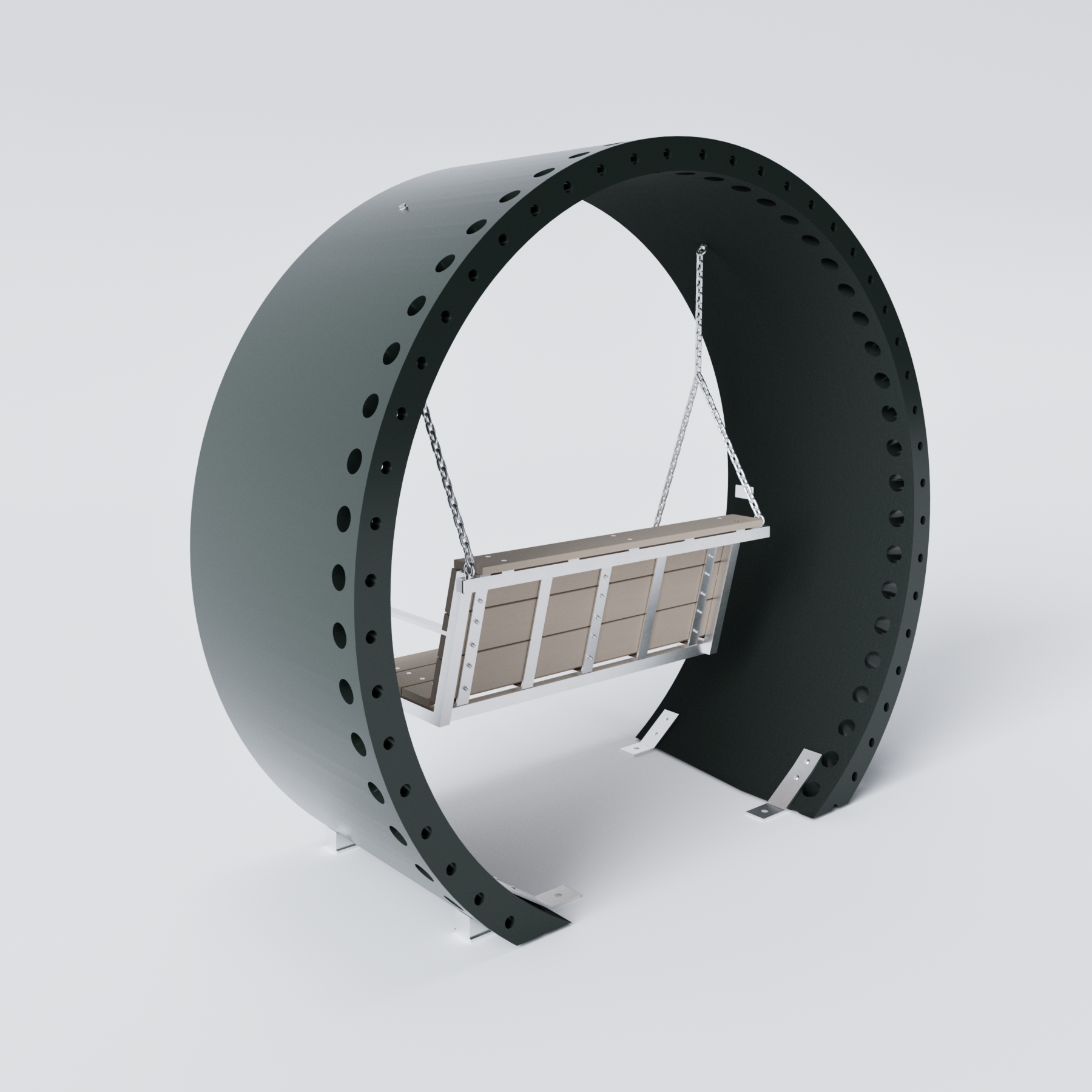 Wind Turbine Blade Covered Bench Swing Jasper