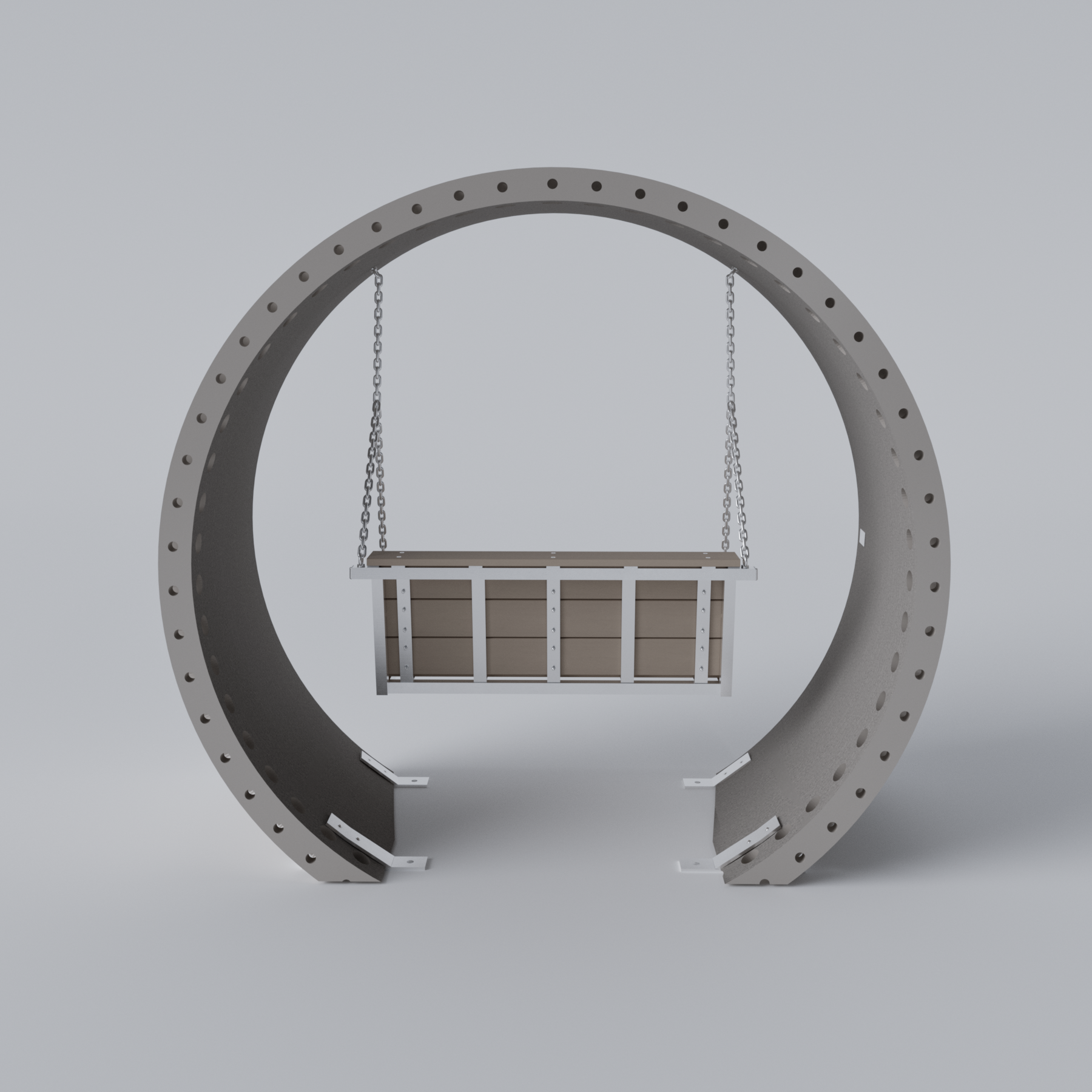 Wind Turbine Blade Covered Bench Swing Skyline Steel