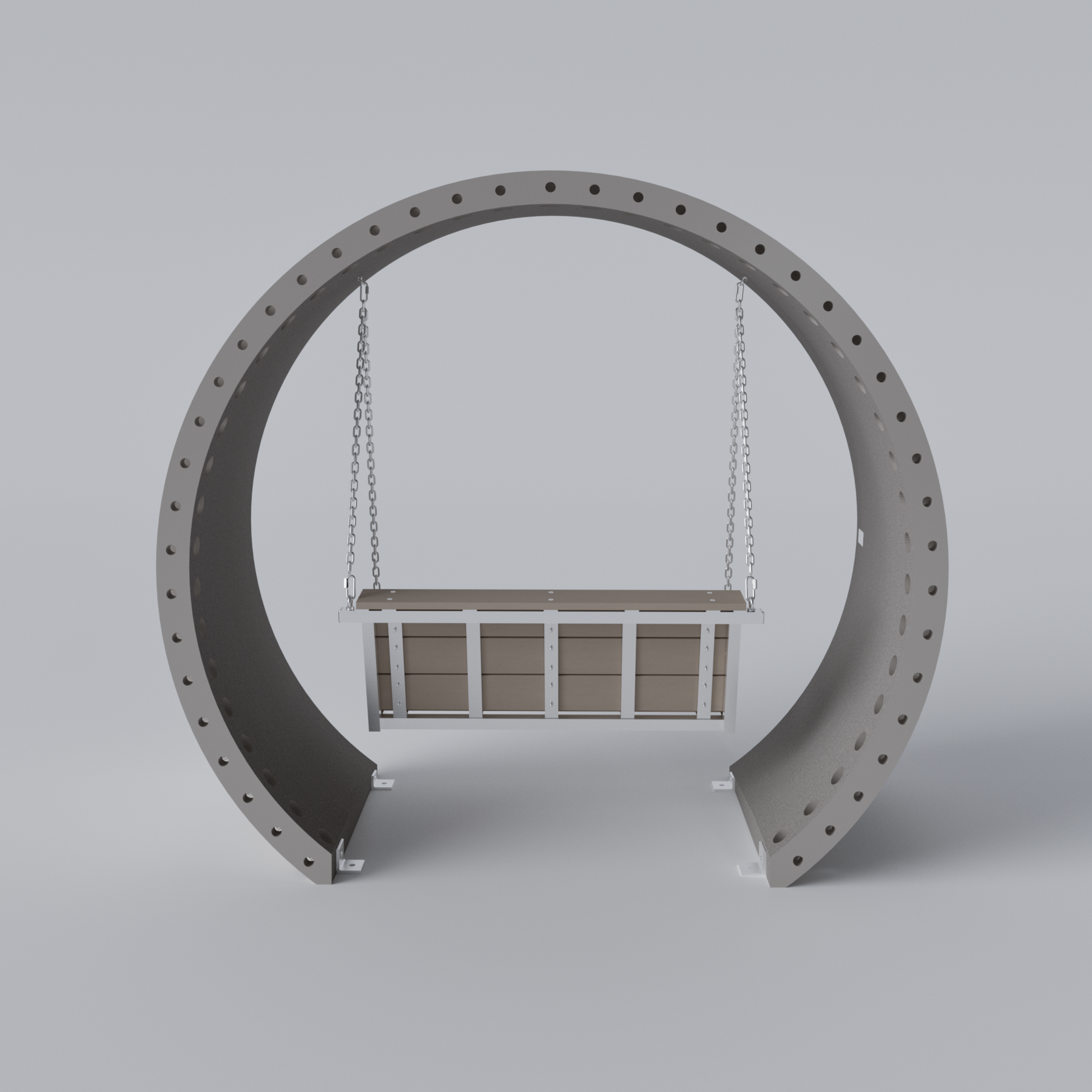 Wind Turbine Blade Covered Bench Swing Skyline Steel