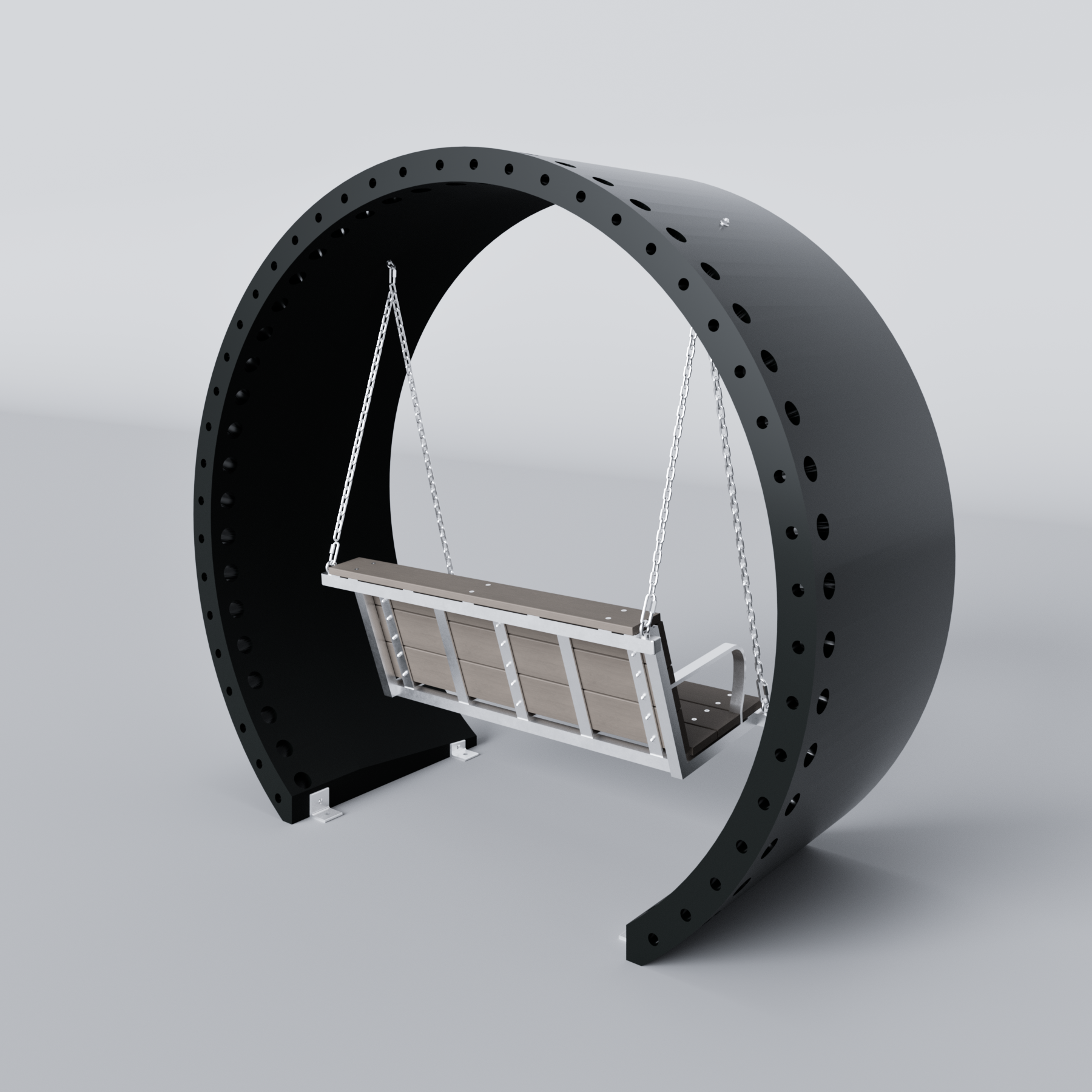 Wind Turbine Blade Covered Bench Swing Jasper