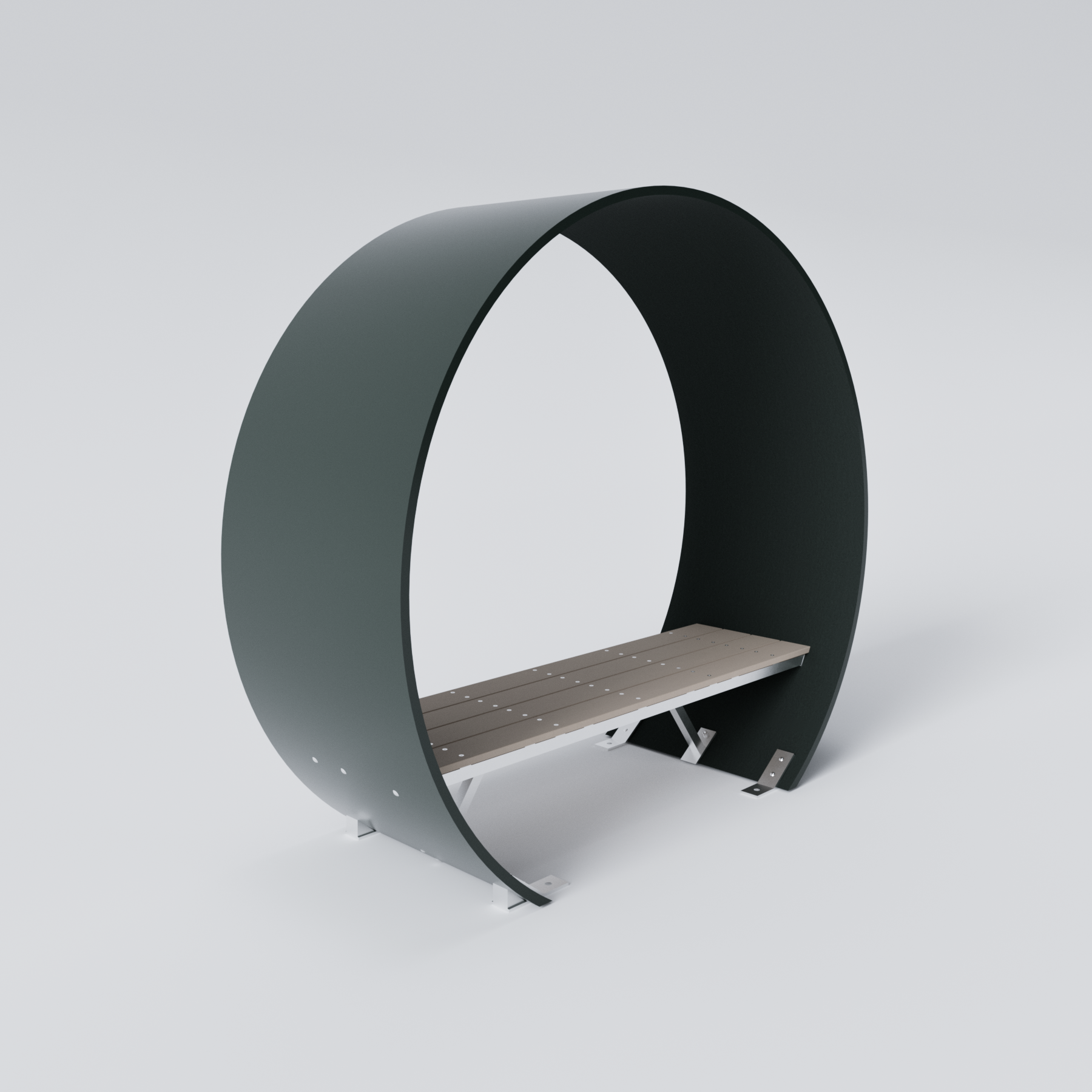 Wind Turbine Blade Covered Bench Jasper