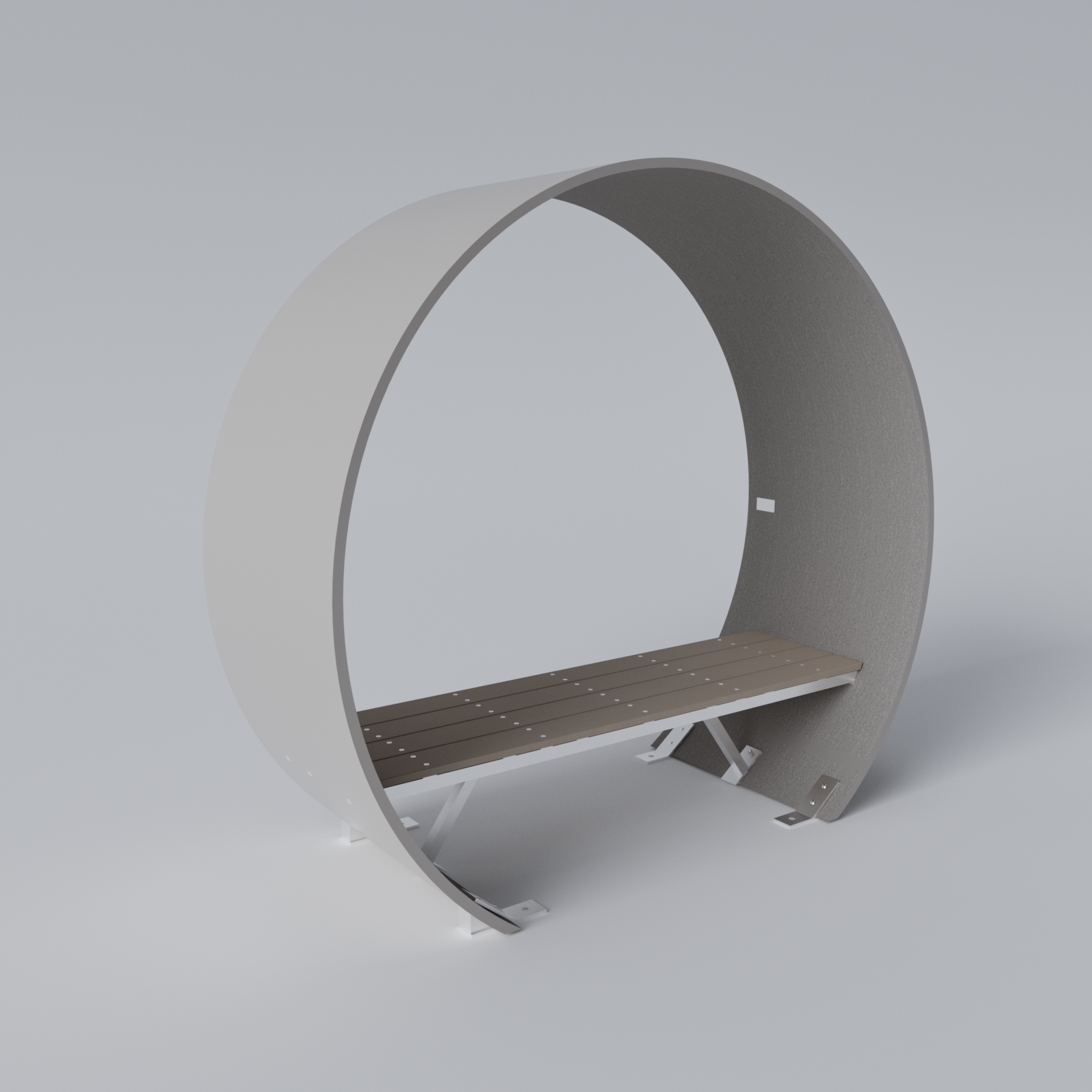 Wind Turbine Blade Covered Bench Skyline Steel