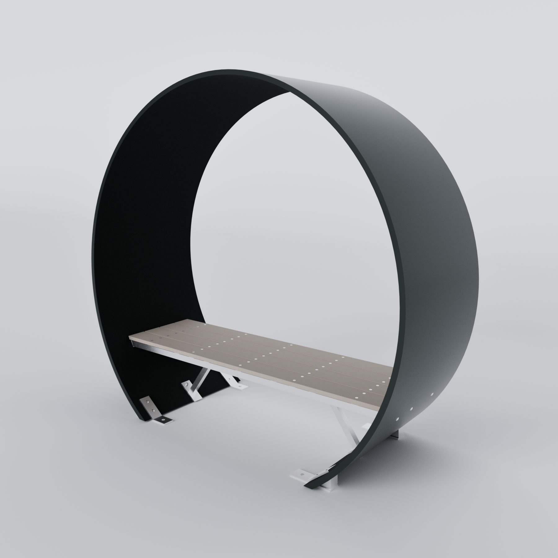 Wind Turbine Blade Covered Bench Jasper