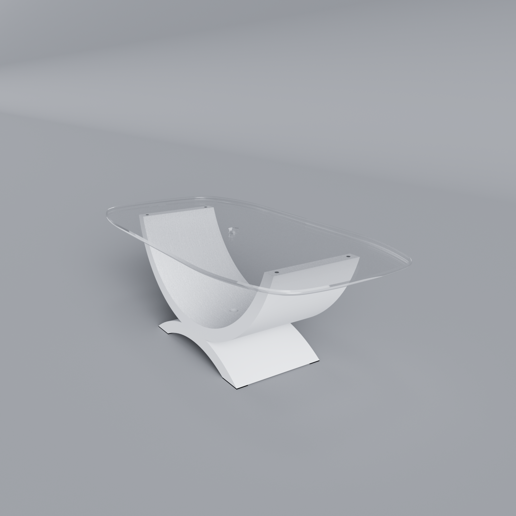 Modern Glacier Interior Luxury Office Table Wind Turbine Blade Matte White