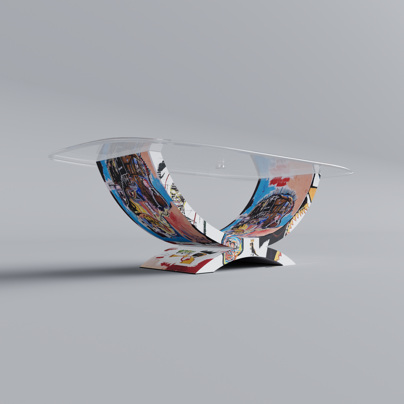 Modern Glacier Interior Luxury Office Table Wind Turbine Blade Matte White Primed