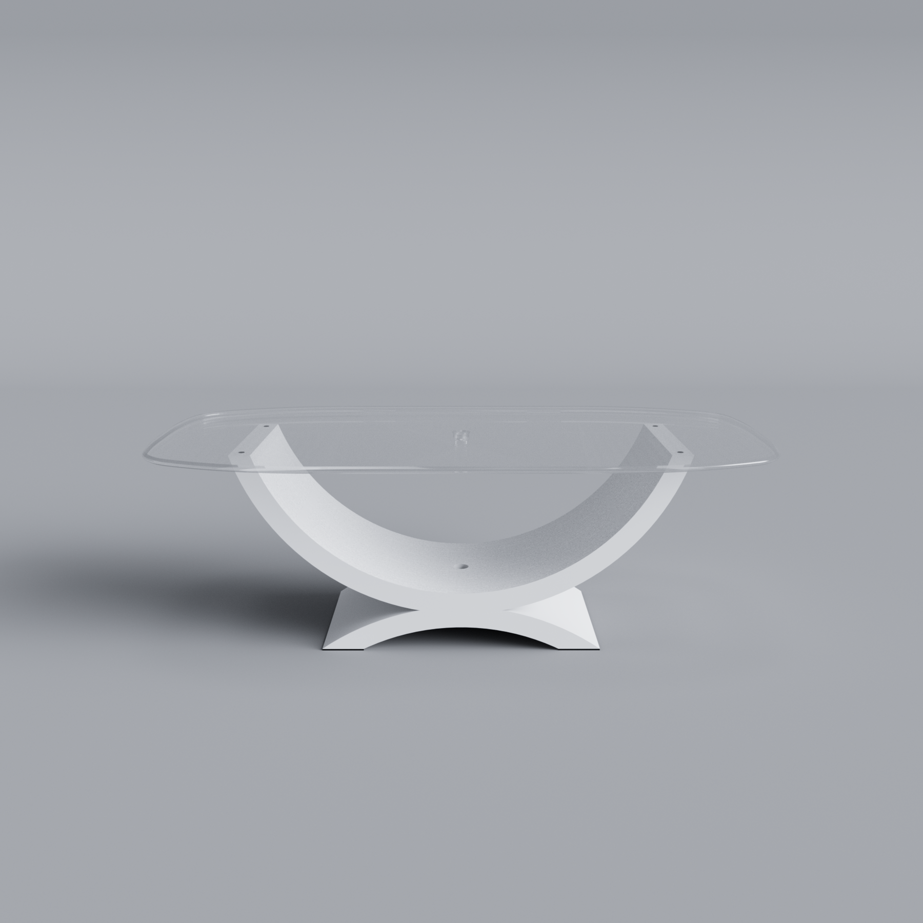 Modern Glacier Interior Luxury Office Table Wind Turbine Blade Matte White