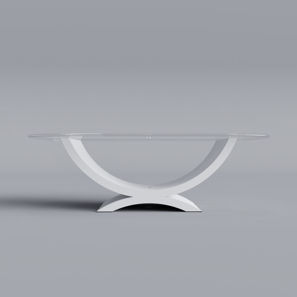 Modern Glacier Interior Luxury Office Table Wind Turbine Blade Matte White