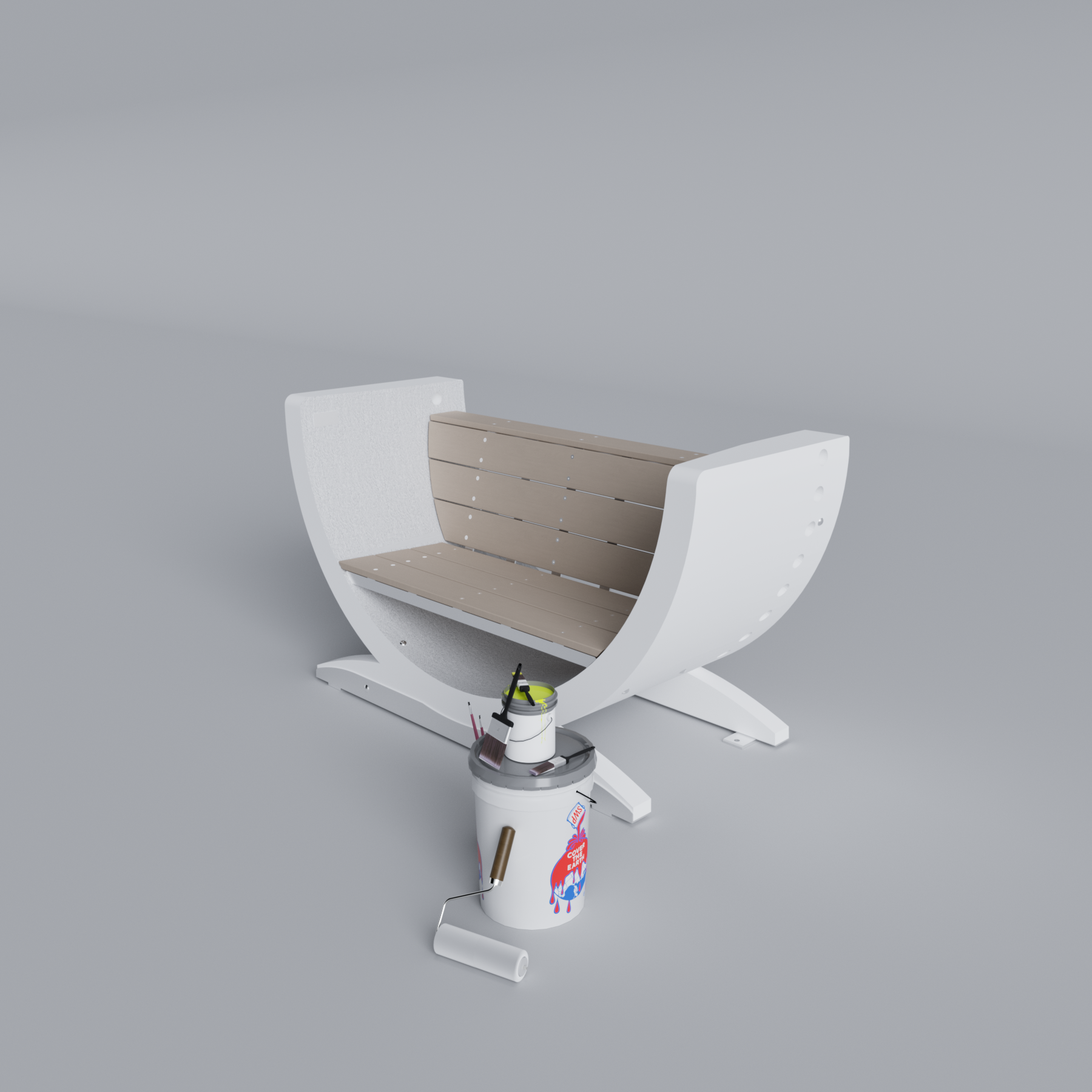 Open Wind Turbine Blade Bench Primed