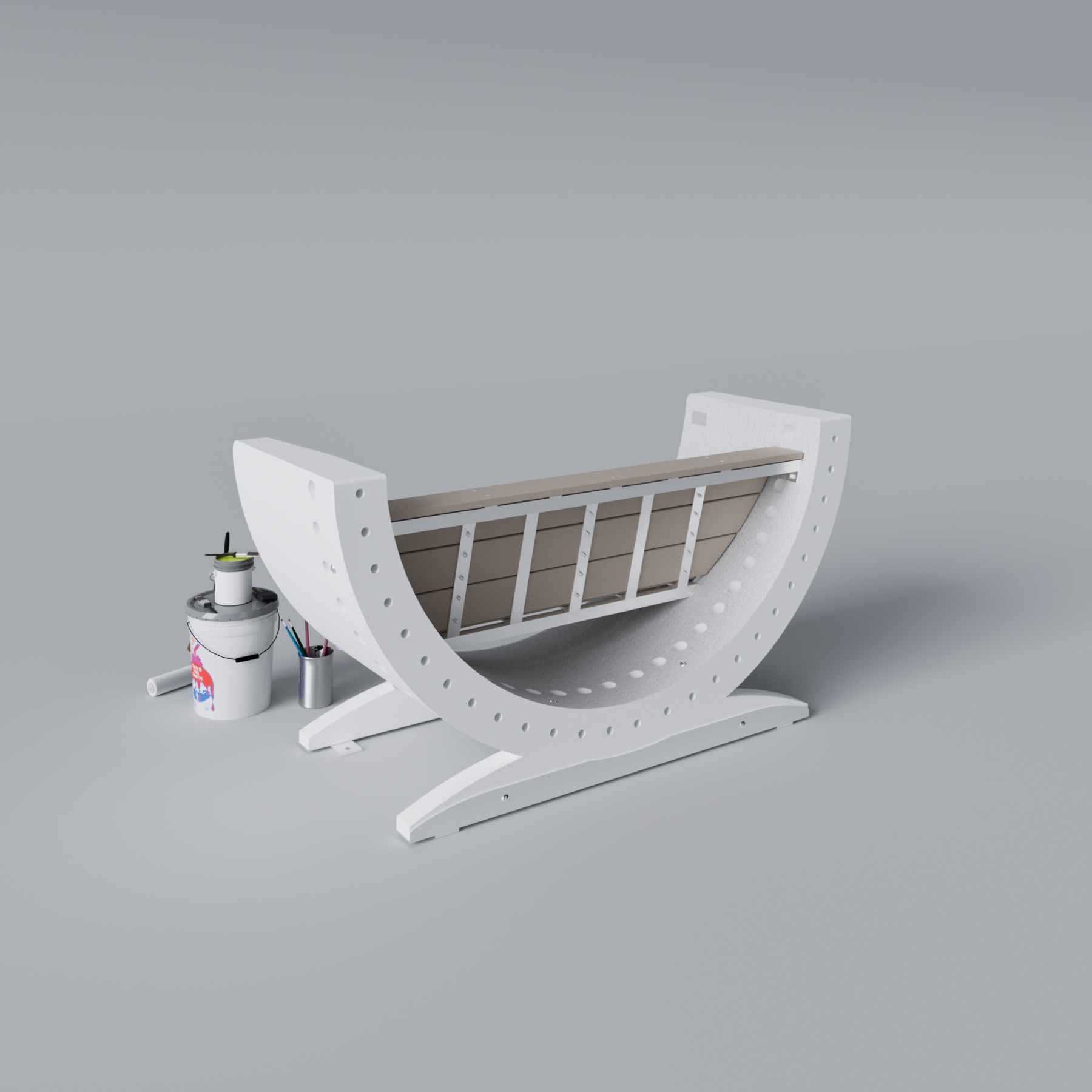 Open Wind Turbine Blade Bench Primed